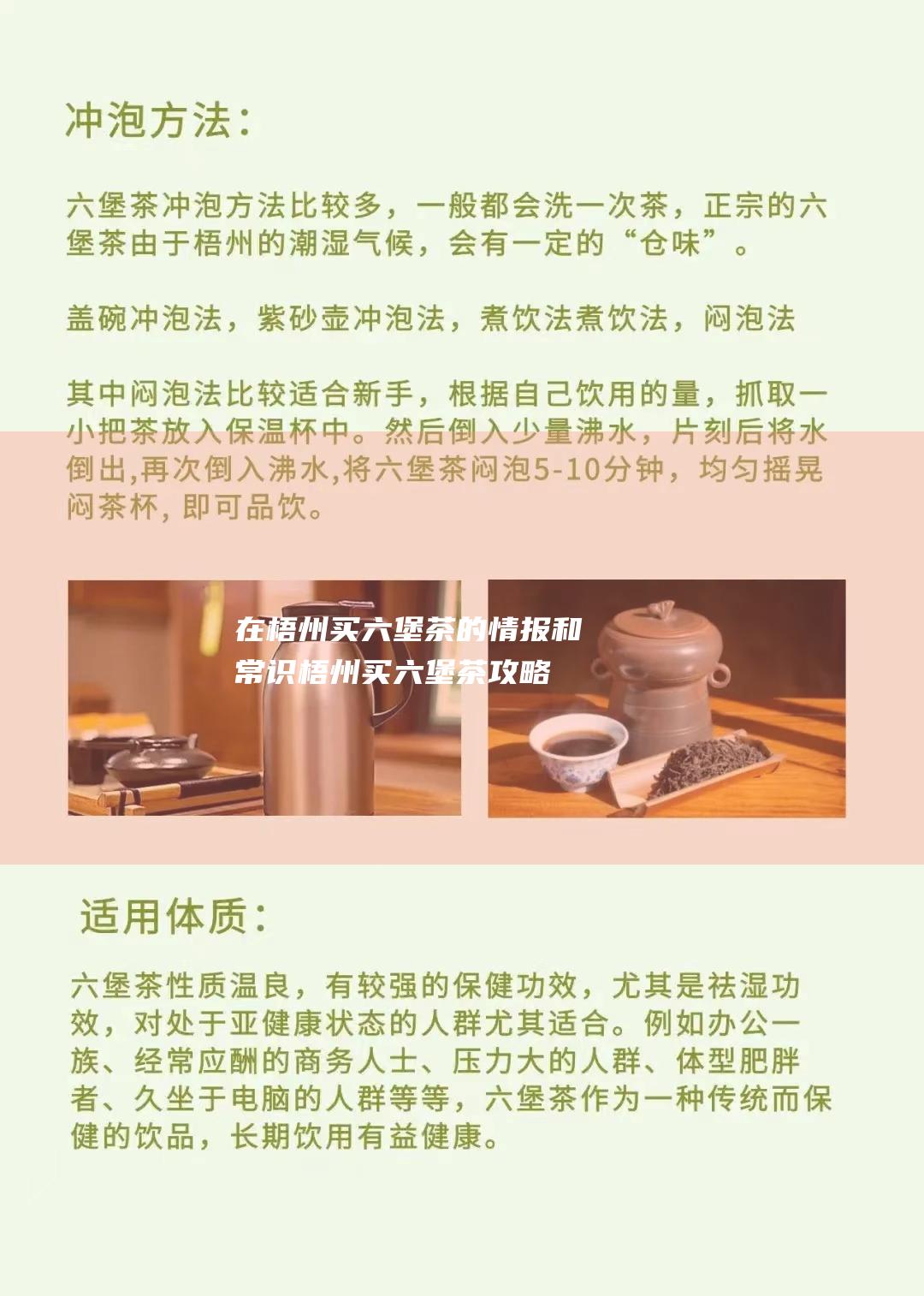 在梧州买六堡茶的情报和常识 (梧州买六堡茶攻略)