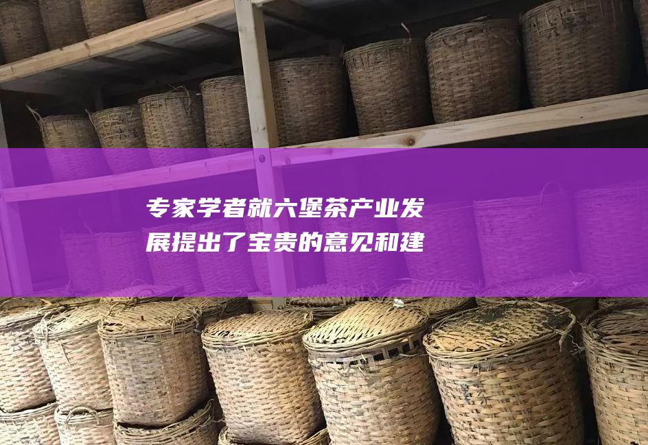 专家学者就六堡茶产业发展提出了宝贵的意见和建议 (专家 学者)