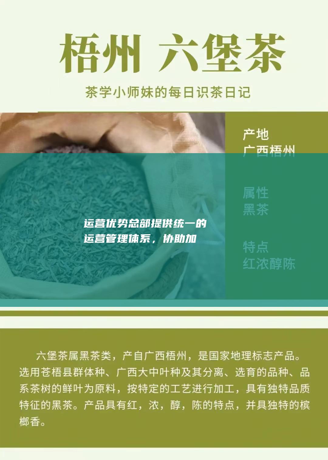 运营优势：总部提供统一的运营管理体系，协助加盟商快速上手。