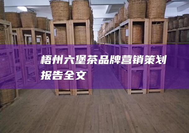 梧州六堡茶品牌营销策划报告全文