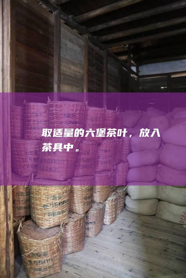 取适量的六堡茶叶，放入茶具中。