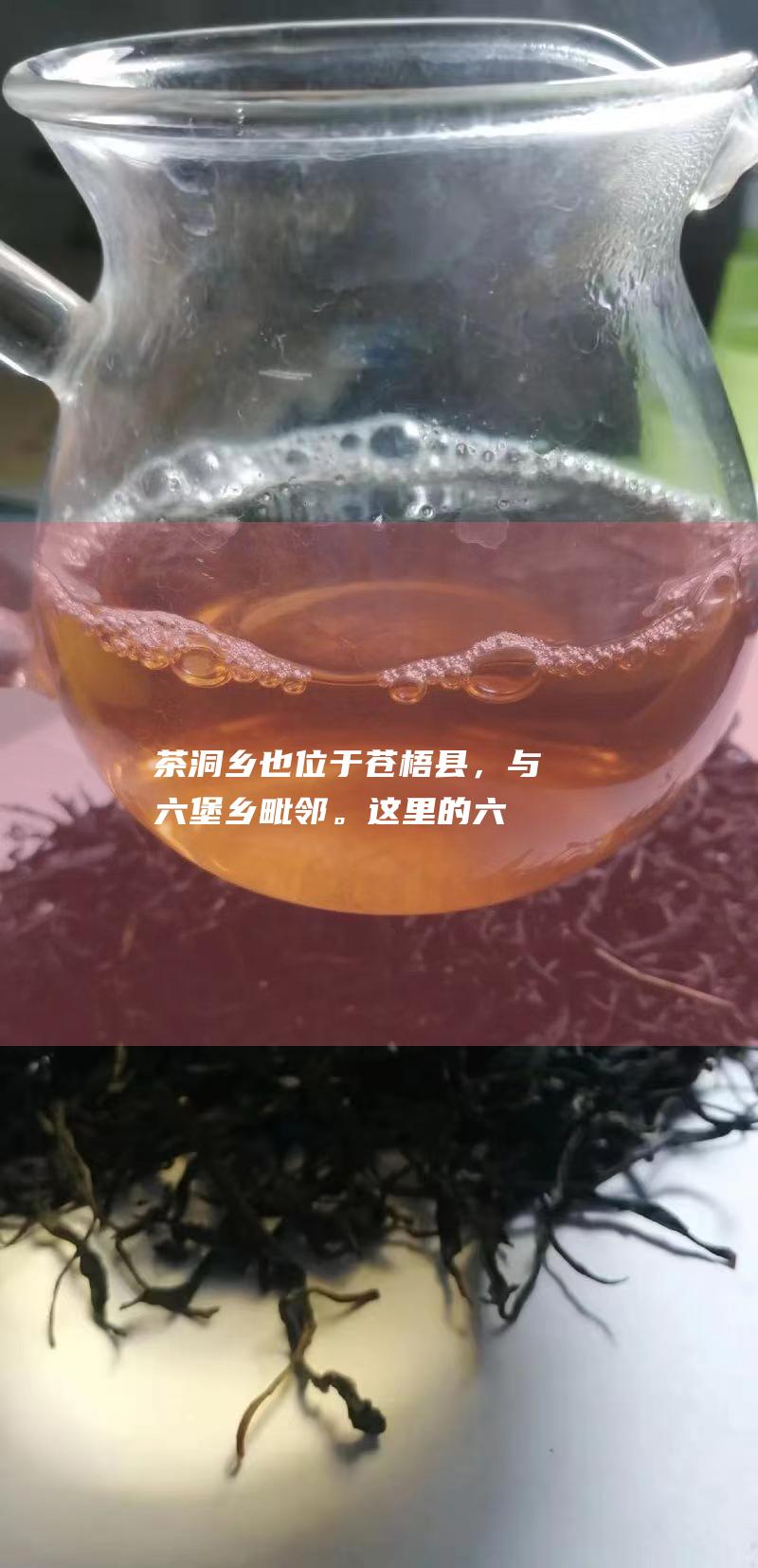 茶洞乡：也位于苍梧县，与六堡乡毗邻。这里的六堡茶以其浓郁的口感和甜味而闻名。