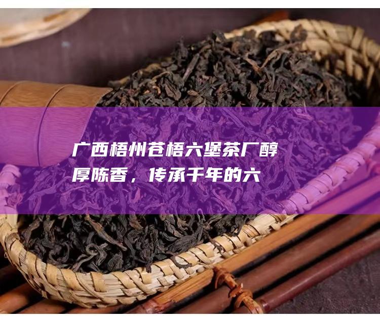 广西梧州苍梧六堡茶厂：醇厚陈香，传承千年的六堡茶圣地