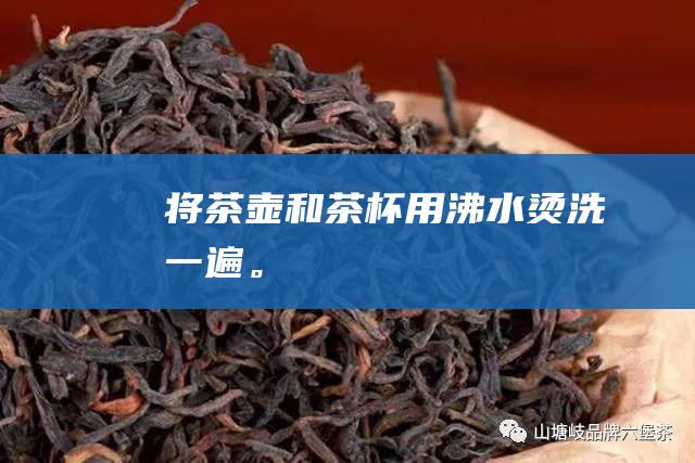 将茶壶和茶杯用沸水烫洗一遍。