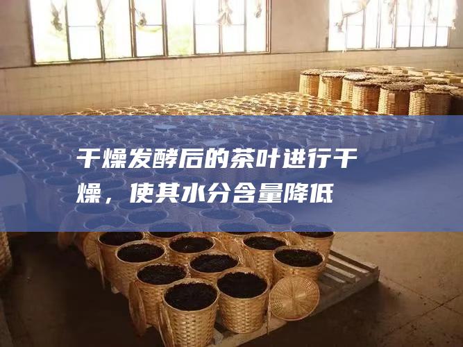 干燥：发酵后的茶叶进行干燥，使其水分含量降低至10%左右。干燥方式主要有自然干燥和人工干燥两种。